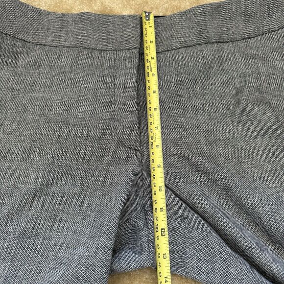 Chico's Womens Pants Size 3 Short Gray Wool Blend Straight Leg Career Basic - Picture 7 of 9